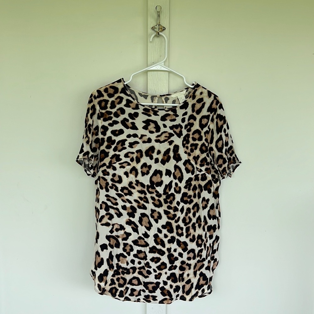 H&M leopard blouse